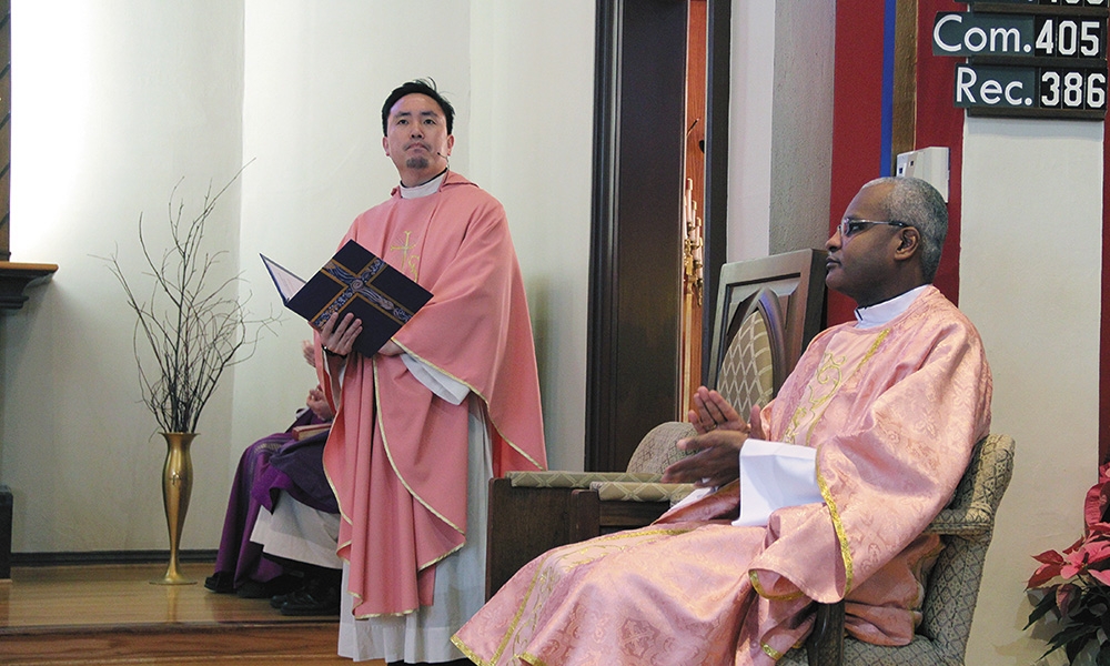 Bishop installs pastors 2